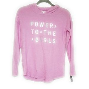 Soft Power to the Girls Pink Pullover Hoodie